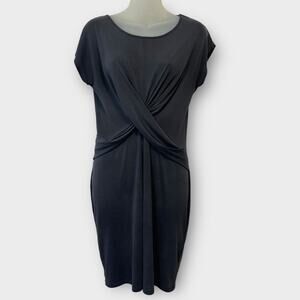 Dark gray bodycon dress twist front size small
